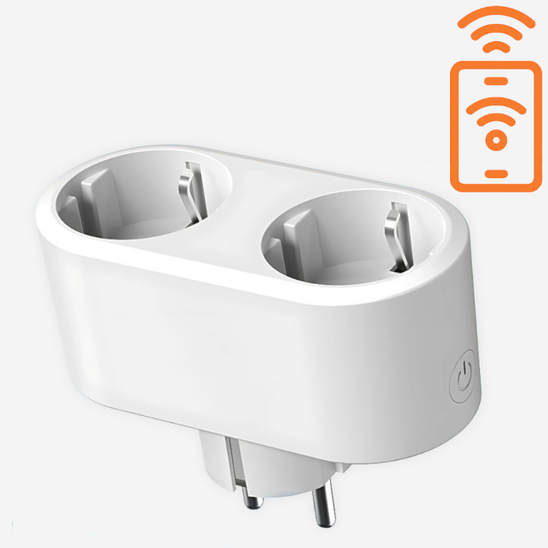 Inteligentne gniazdko WiFi Smart - podwójne, sterowanie aplikacją