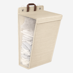 Wiszący kosz na pranie składany - na ścianę lub drzwi