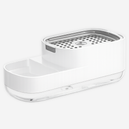 Dozownik na płyn do naczyń z pojemnikiem na gąbkę - organizer do zlewu