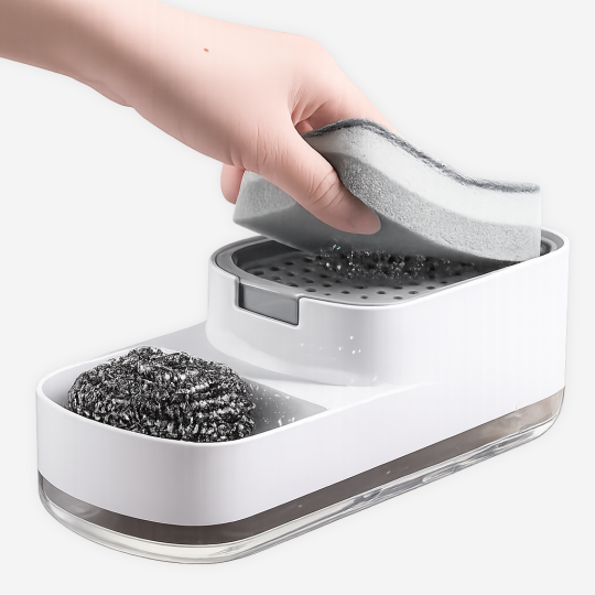 Dozownik na płyn do naczyń z organizerem do zlewu