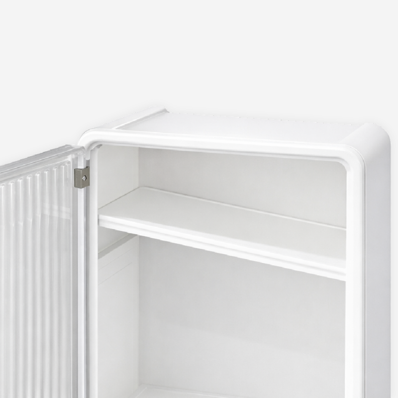 Wisząca półka łazienkowa z drzwiczkami - szafka ścienna na chusteczki