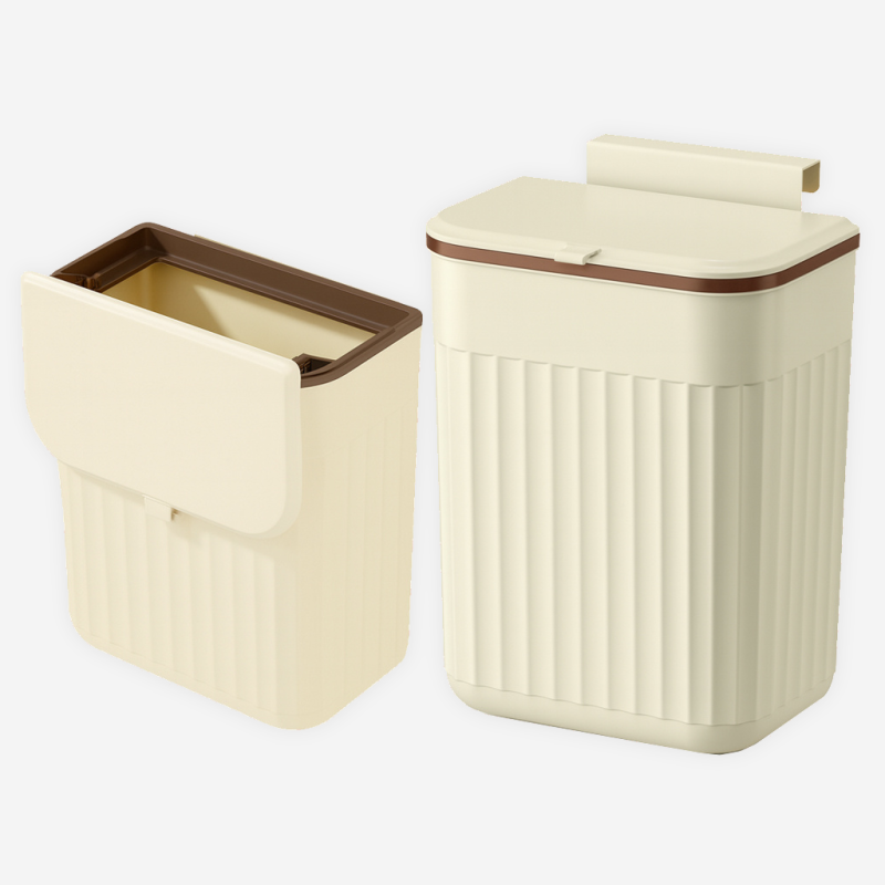 Wiszący kosz na śmieci do kuchni z pokrywą