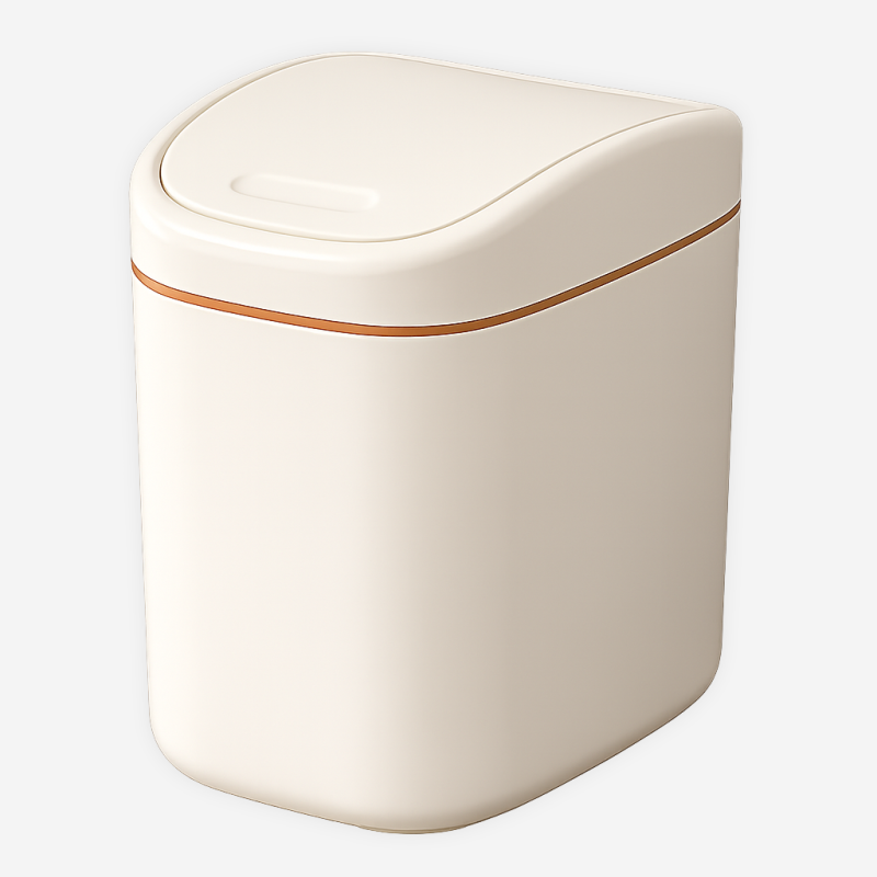 Mini kosz na śmieci z klapką 2L - mały kosz do łazienki, biura