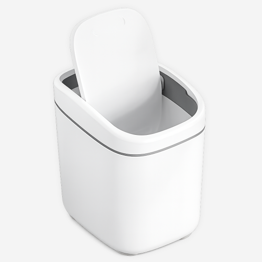 Mini kosz na śmieci z klapką 2L - mały kosz do łazienki, biura