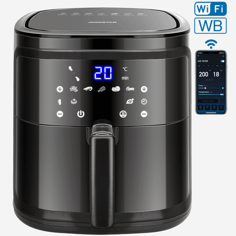 Inteligentna frytkownica beztłuszczowa 7L SMART AIR FRYER Wi-Fi WB 1900W AIGOSTAR