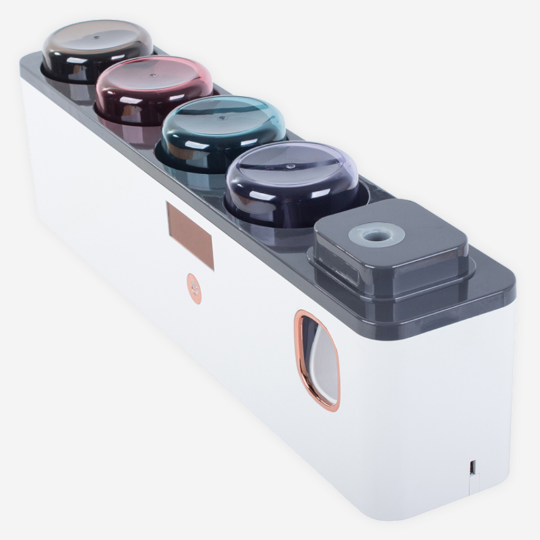 Organizer na szczoteczki do zębów z dozownikiem - sterylizator UV